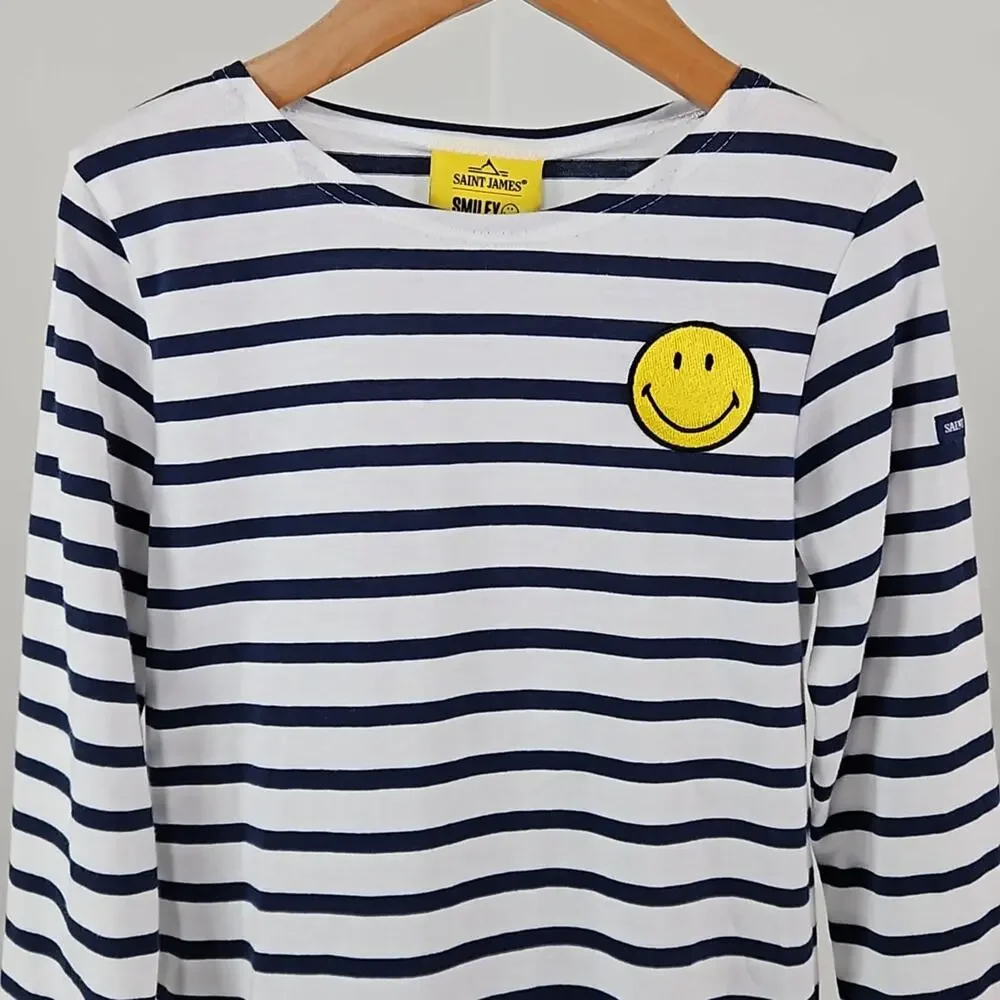 Saint James x Smiley Iconic Sailor Navy Striped Long Sleeve Shirt |‎ Kid's 8